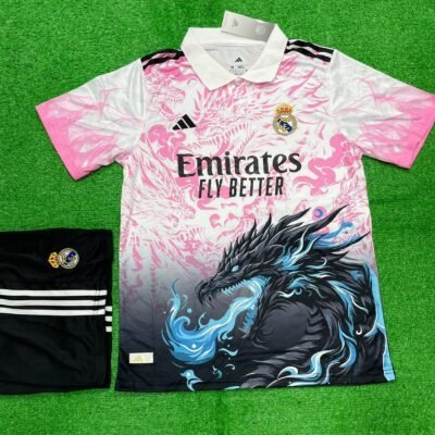 Real Madrid Polo Pink Edition Kit 25/26 (FC SET) (Black Dragon)