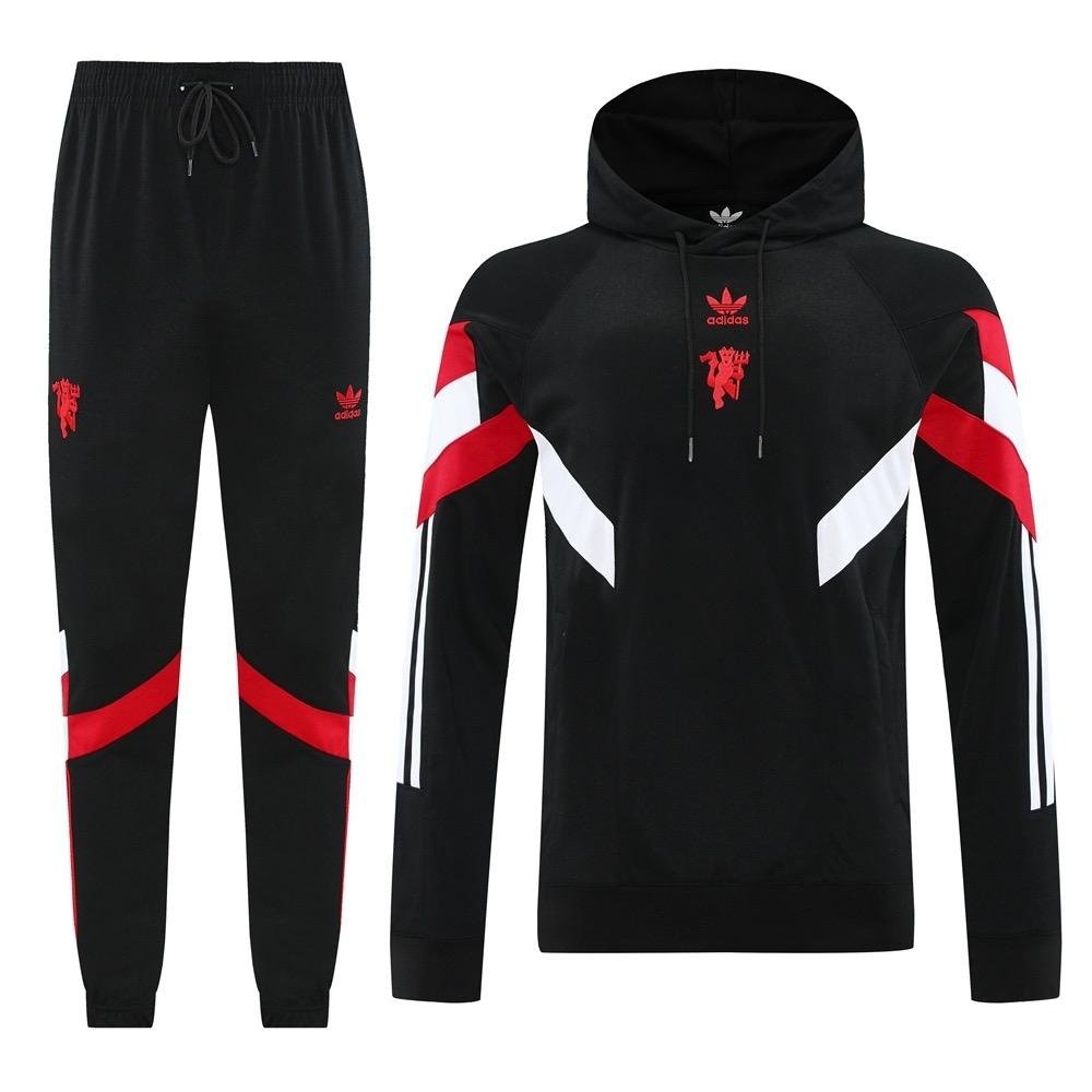 Manchester United Hoodie Training Suit 25/26 (Black - Red)