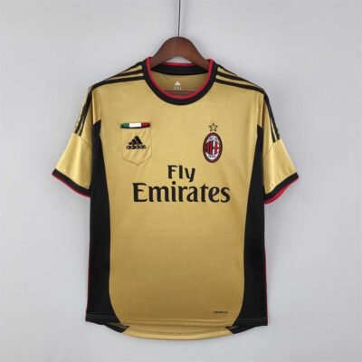 AC Milan Third Kit 2013/14 (Half Sleeve) (Gold)