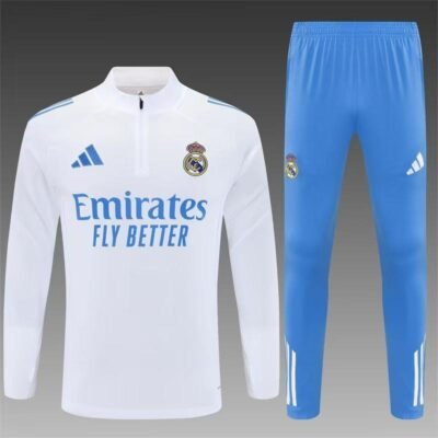 Real Madrid Training Suit 25/26 (White-Blue)