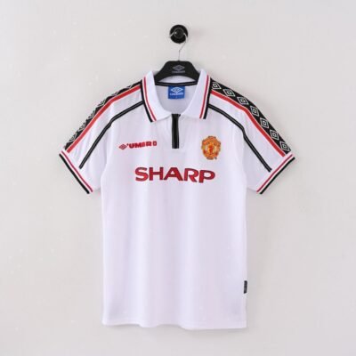 Manchester United Away Kit 1998/99 (Half Sleeve) (White)