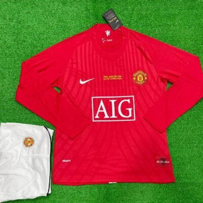Manchester United Home Kit 07/08 Full Sleeve (RETRO SET)