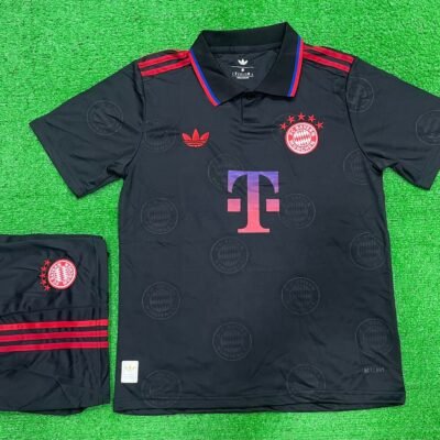 Bayern Munich Third Kit 25/26 (FC SET)(Black Red)