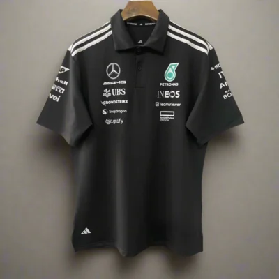 Mercedes AMG Petronas F1 Polo Jersey 2025 (PV) (Black)