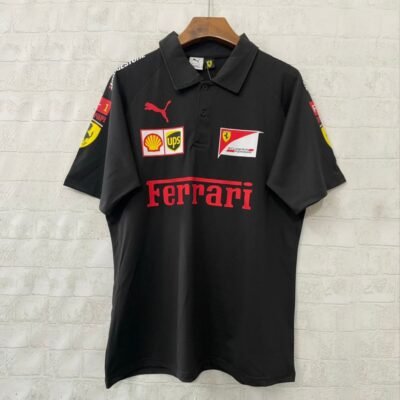 Ferrari F1 Polo Jersey 2025 (PV) (Black)